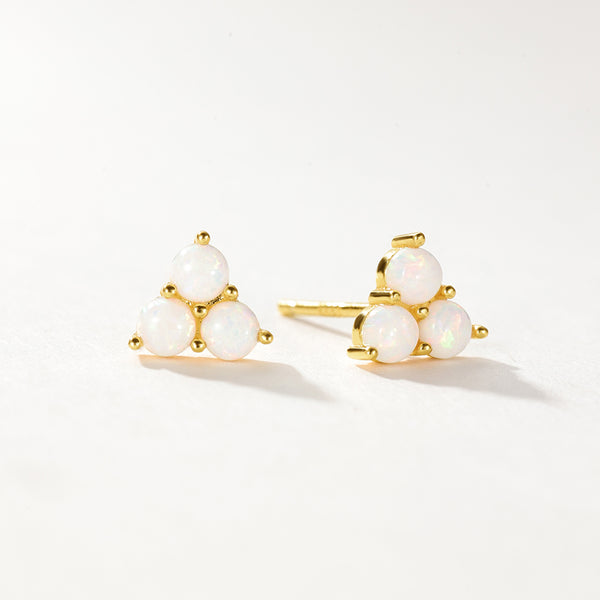 VFE0270 Colorful Opal Trio Mini Stud Earrings