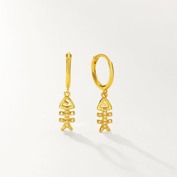 FE2716 925 Sterling Silver Zircon Herringbone Dangle Earrings