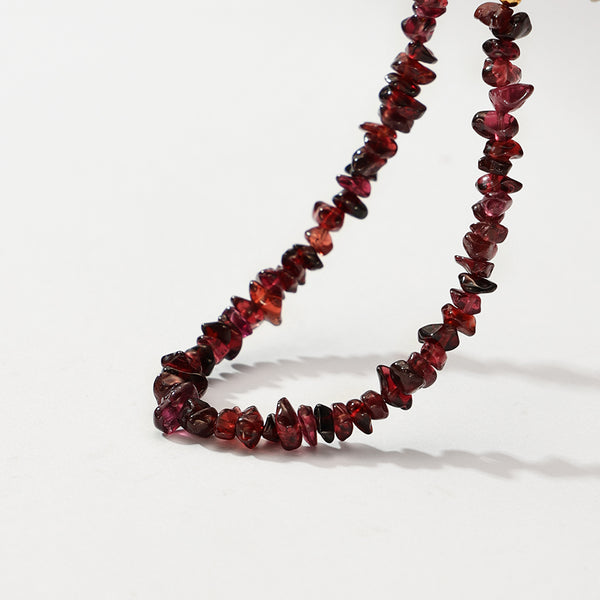 PB0094 925 Sterling Silver Red Shattered Natural Stone Bracelet