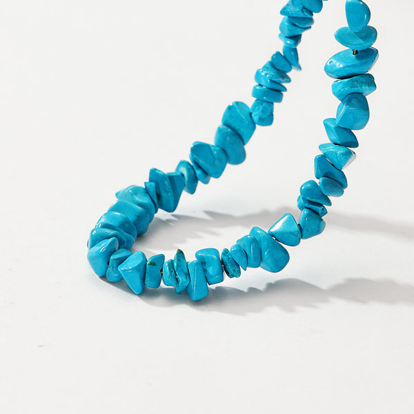 PB0090 Gold Blue Turquoise Bracelet