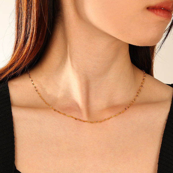 FX1291 925 Sterling Silver Heart Chain Necklaces For Women