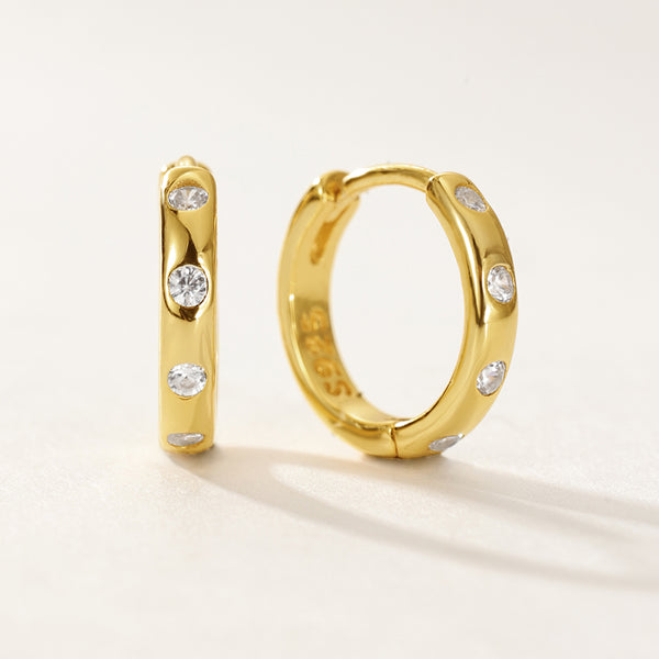 VFE0170 Minimalist Cubic Zirconia Hoops Earring