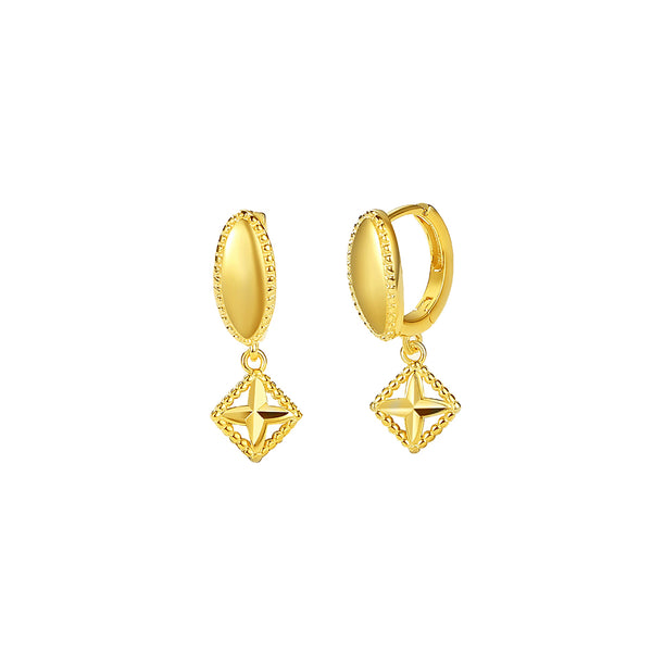 FE2781 925 Sterling Silver Star Dangle Earring