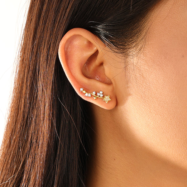 FE3210 Star CZ Ear Climber