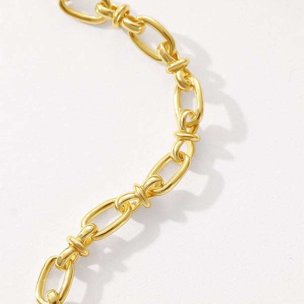 Thin Cross Rolo Thick Chain Necklaces