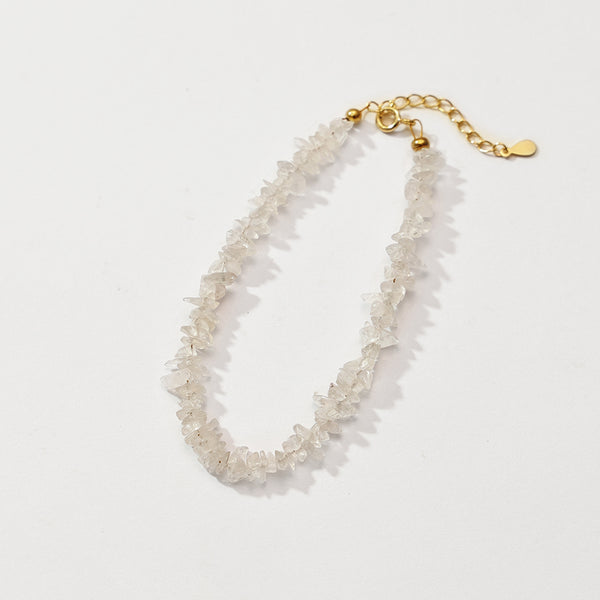 PB0080 925 Sterling Silver White Shattered Crystal Bracelet