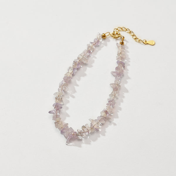 PB0079 925 Sterling Silver Minimalist Crystal Bracelet