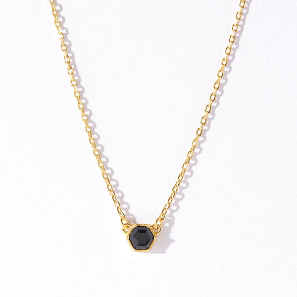 VFX0246 Hexagon Birthstone Pendant Necklace