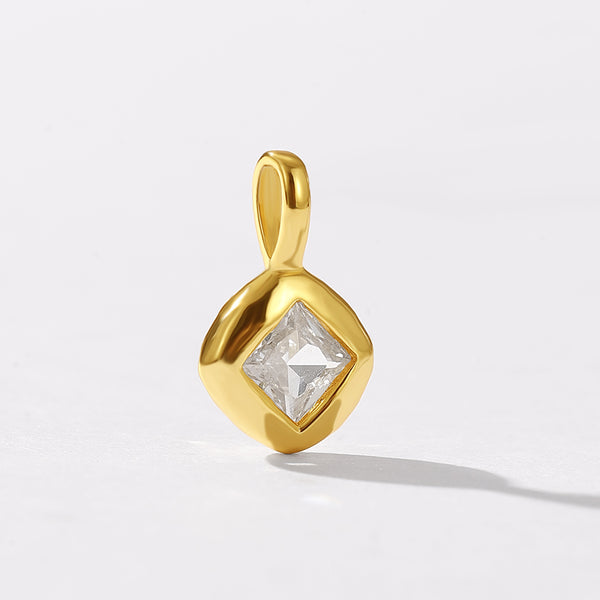 VFD0691 Geometric Bezel Set CZ Pendant