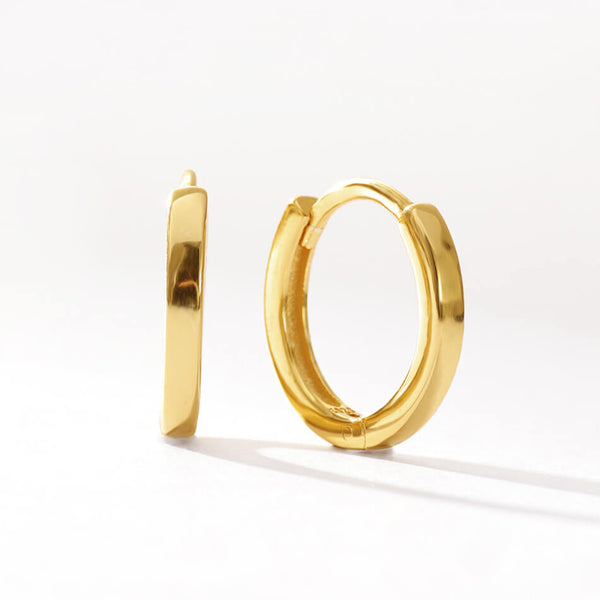 FE3423 Dainty High Polish Huggie Hoop Earrings