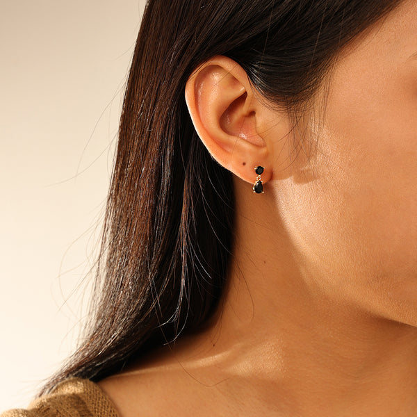 FE2774 925 Sterling Silver Cubic Zirconia Waterdrop Stud Earring