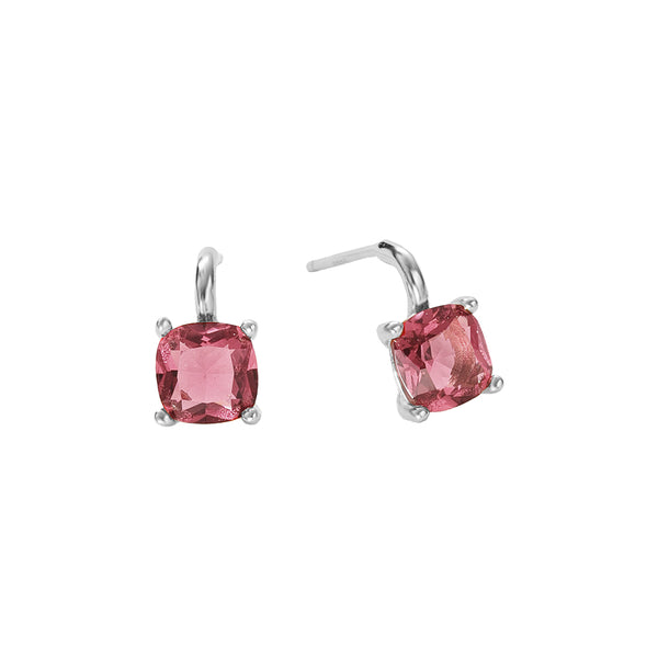 FE2782 925 Sterling Silver Square Cubic Zirconia Earring