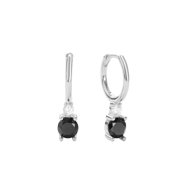 FE2821 925 Sterling Silver Classic Colorful Zircon Dangle Earrings