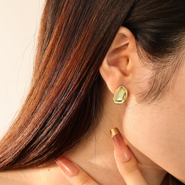 FE2723 925 Sterling Silver Irregular Geometric Stud Earrings