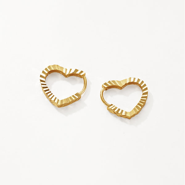 FE3109 Heart Hoop Earring