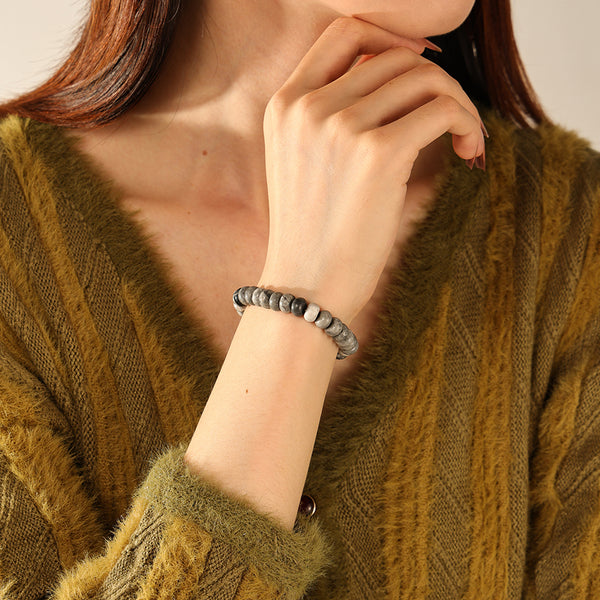 PB0139 925 Sterling Silver Charm Beaded Bracelets