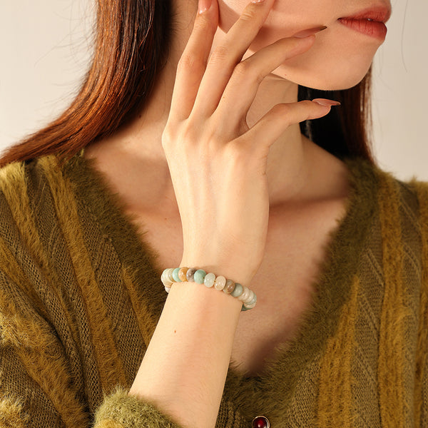 PB0149 925 Sterling Silver Charm Beads Women Bracelet