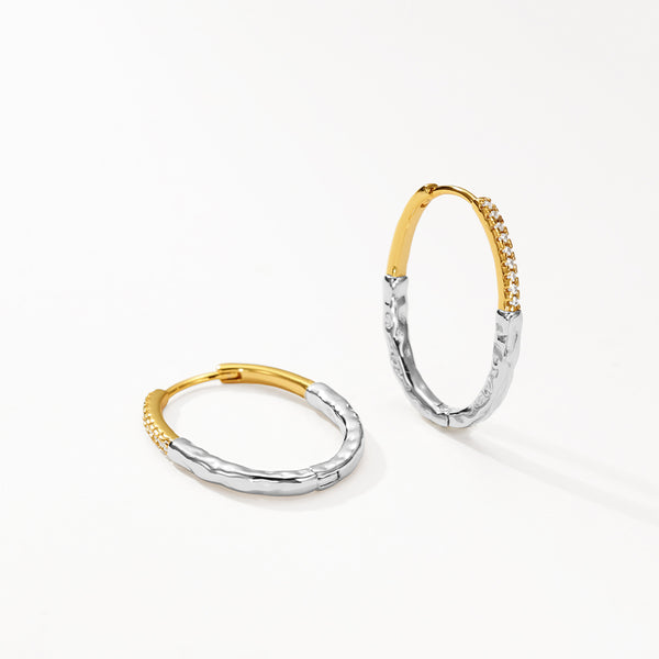 VFE0077 Double Gold Plated Hoop Earrings