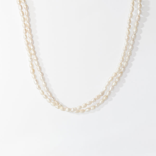 VPN0092 Double Chain Pearl Necklace