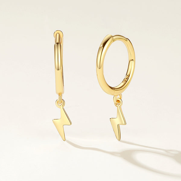FE2134 925 Sterling Silver Lightning Drop Pendant Earrings