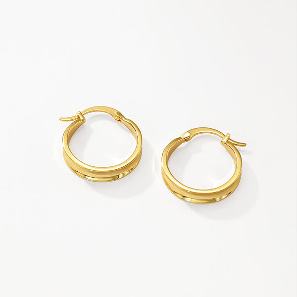 VFE0067 High Polish Wide Hoop Earrings