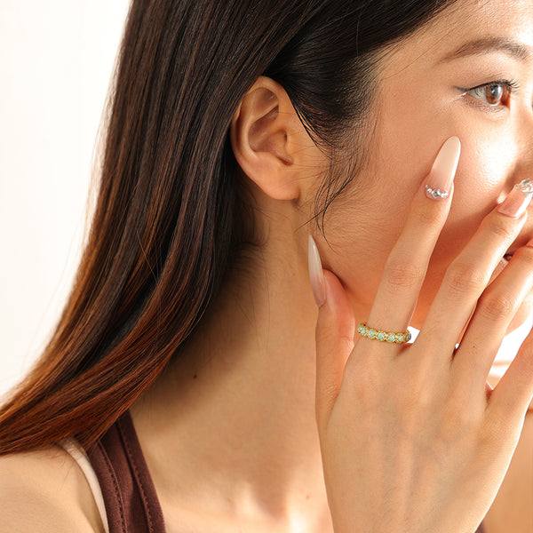 VFJ0167 Eternity Opal Women Ring