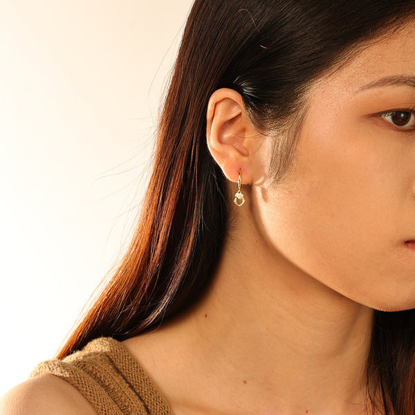 FE2727 925 Sterling Silver Zirconia Heart Dangle Earrings