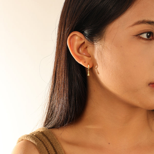 VFE0062 Waterdrop Dangle Hoop Earrings