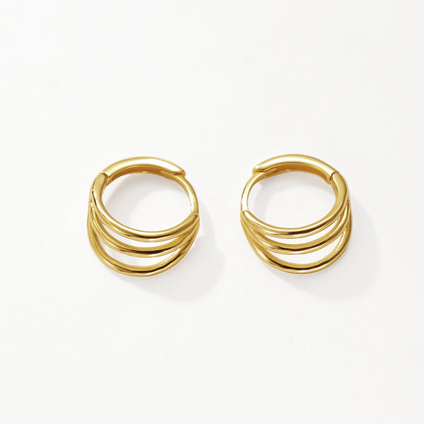 FE3192 Triple Circle Hoop Earring