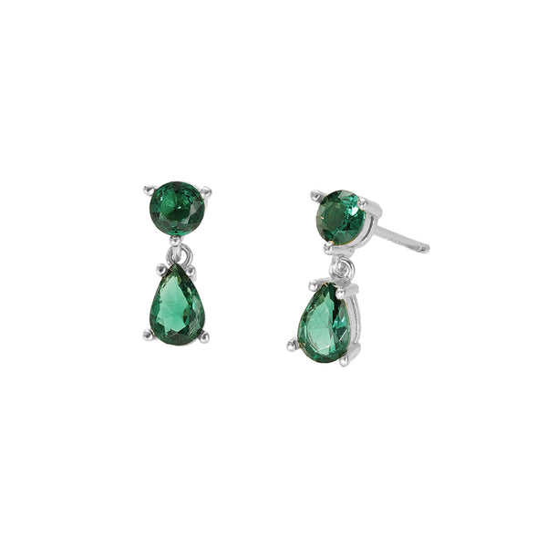 FE2774 925 Sterling Silver Cubic Zirconia Waterdrop Stud Earring