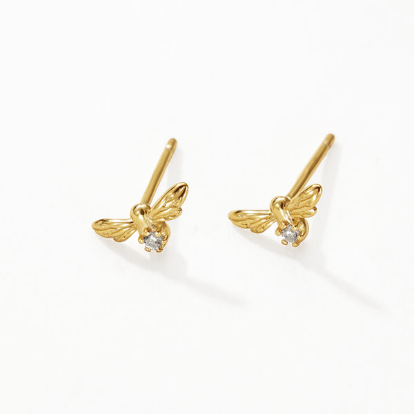 FE3147 CZ Insect Dragonfly Stud Earring