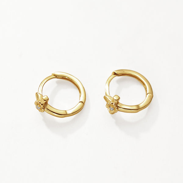 FE3130 Classic Cross Hoop Earring