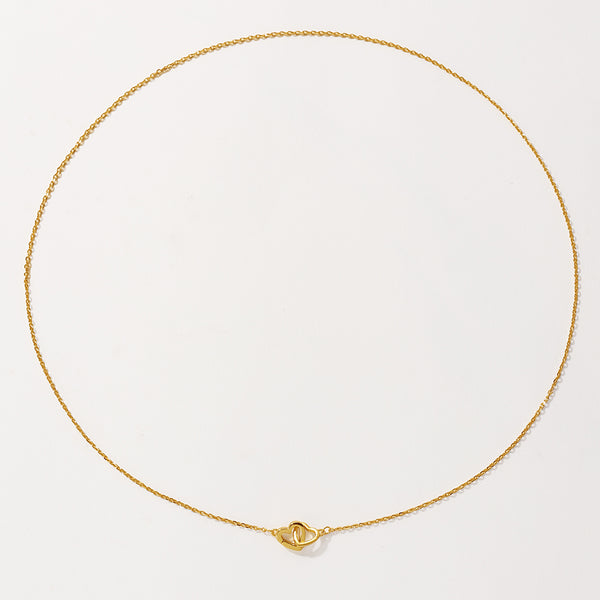 VFX0120 Double Interlocked Heart Necklace