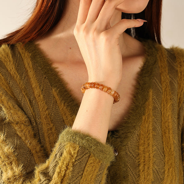 PB0145 925 Sterling Silver Charm Beaded Bracelet