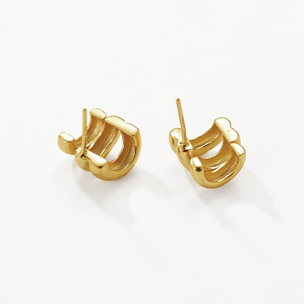 FE3132 Triple Stud Earring For Women
