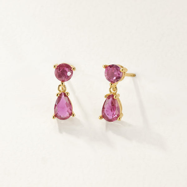 FE2774 925 Sterling Silver Cubic Zirconia Waterdrop Stud Earring