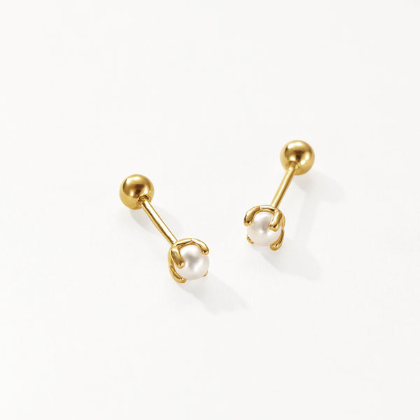 FE3096 Mini Shell Pearl Stud Earrings