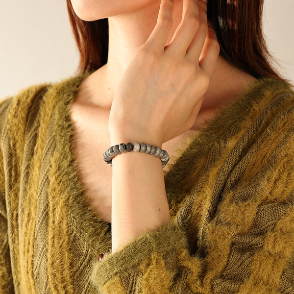 PB0139 925 Sterling Silver Charm Beaded Bracelets