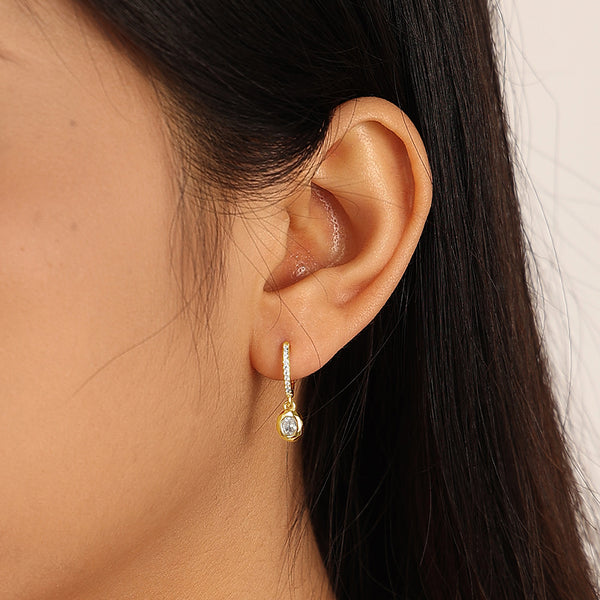 VFE0687 Dainty CZ Drop Earrings