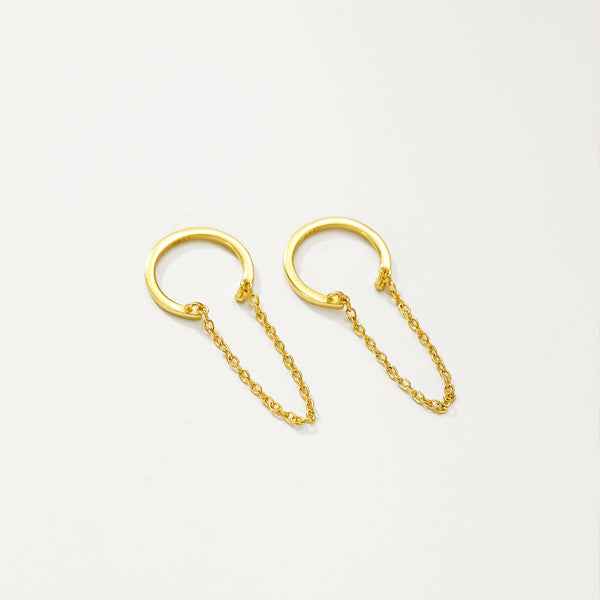 FE2767 925 Sterling Silver Chain Ear Cuff