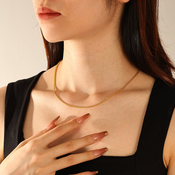 FX1284 925 Sterling Silver Cuban Women Chain Necklaces