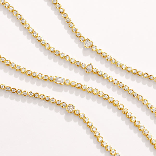 VFS0713 Bezel Waterdrop Zircon Tennis Bracelet