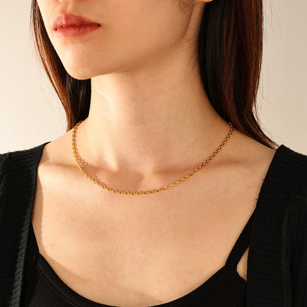 FX1293 925 Sterling Silver Simple Chain Necklaces