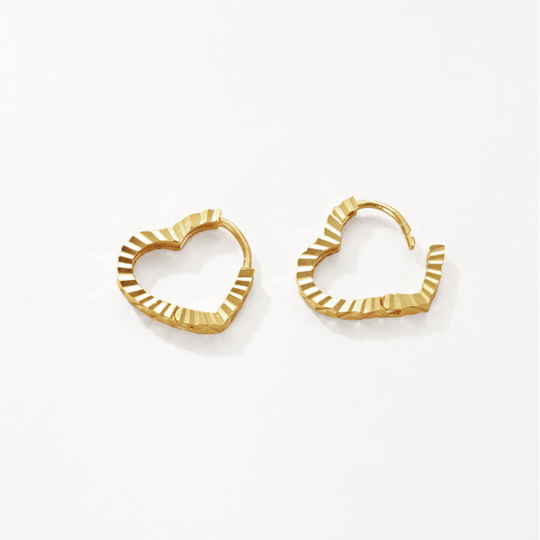FE3109 Heart Hoop Earring