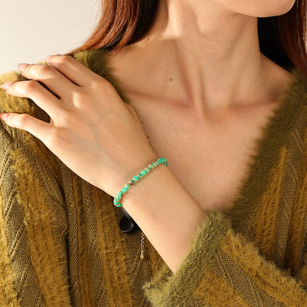 PB0119 Green Charm Beaded Bracelets