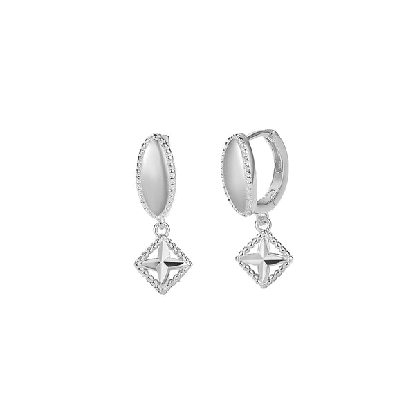 FE2781 925 Sterling Silver Star Dangle Earring