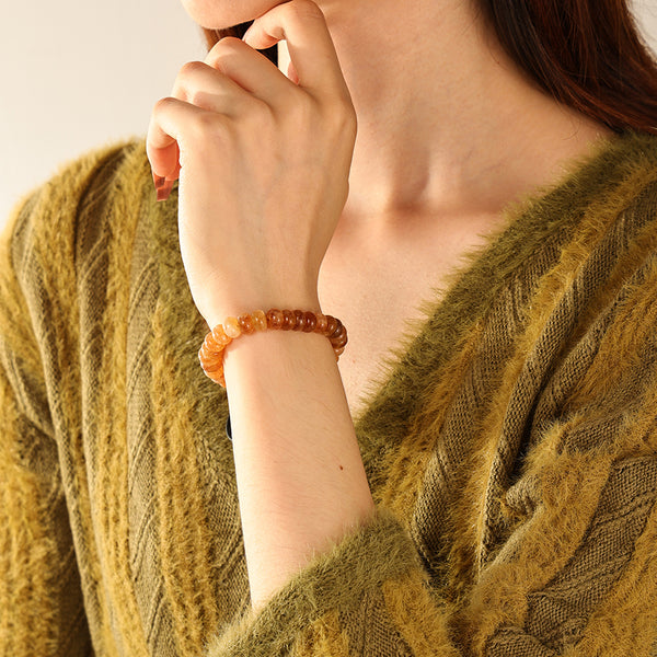 PB0145 925 Sterling Silver Charm Beaded Bracelet