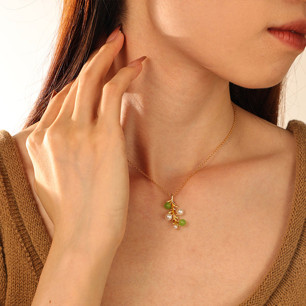 FX1178 925 Sterling Silver Clavicle Pearl Necklace