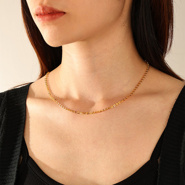 FX1286 925 Sterling Silver Classic Chain Necklaces