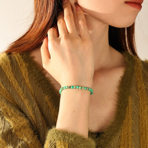 PB0119 Green Charm Beaded Bracelets